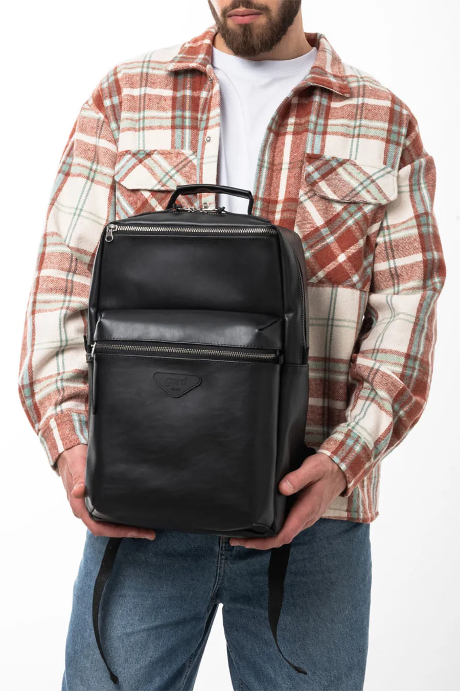 Gard Simple Backpack | eco -skin, glossy 1/24 black