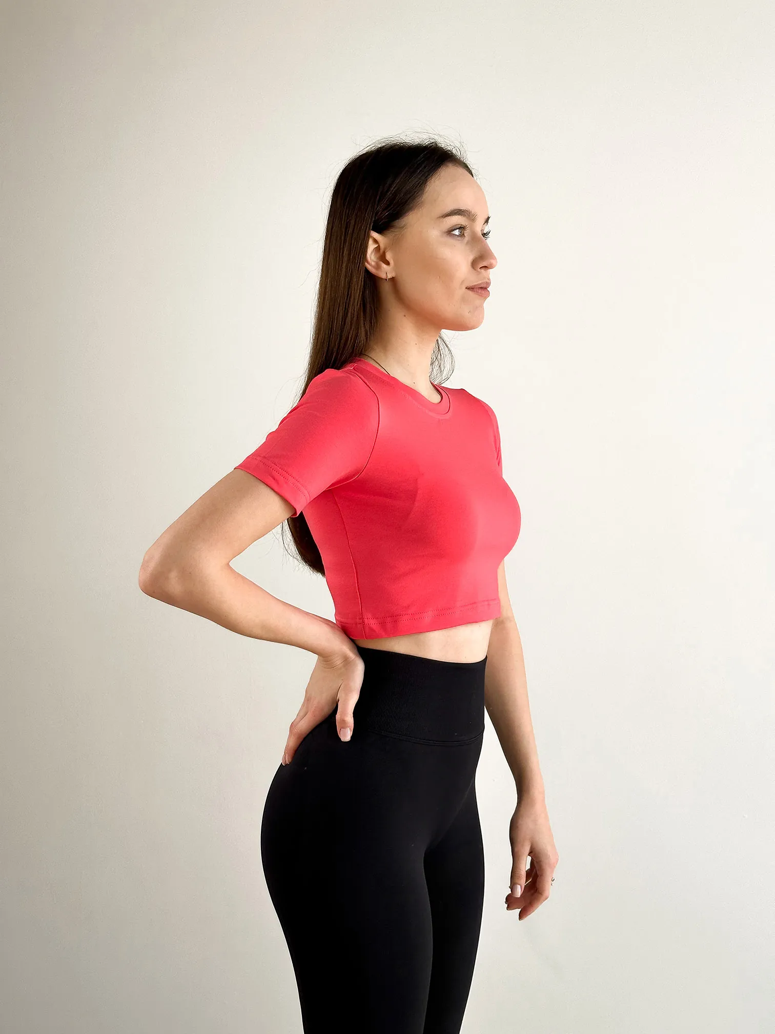 Top Garage Basic short sleeve coral