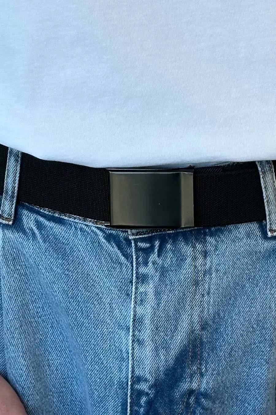 Garage belt rubber with a metal buckle black
