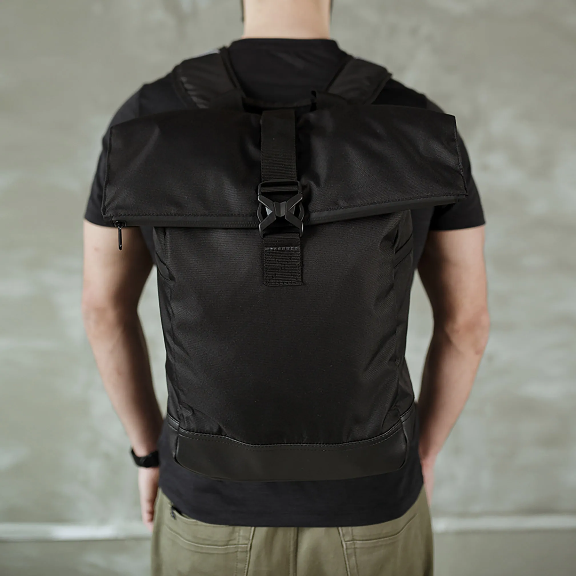Backpack South Rolltop Classic Black Black