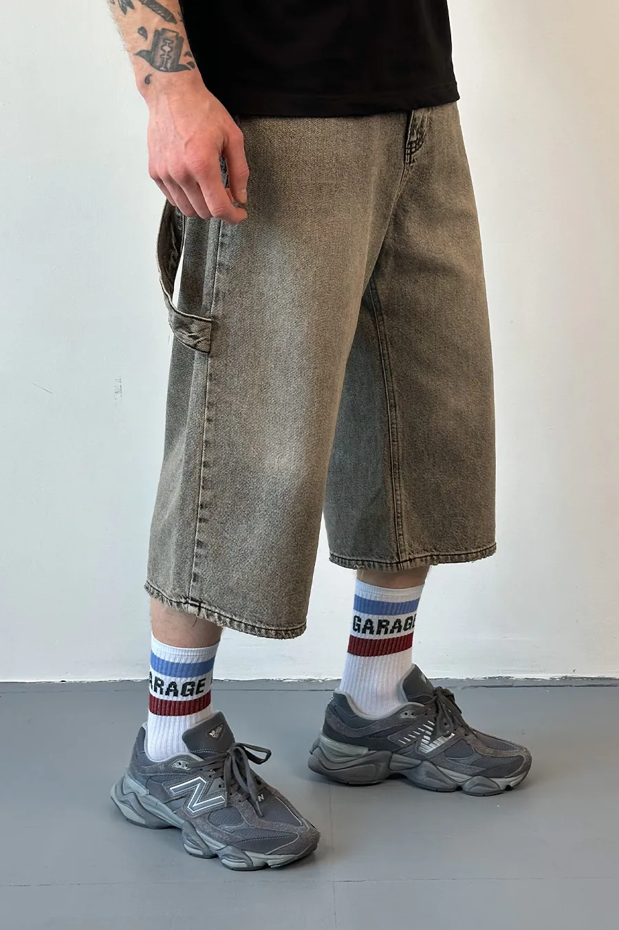 Шорти I 8 DENIM Super Baggy Сірий
