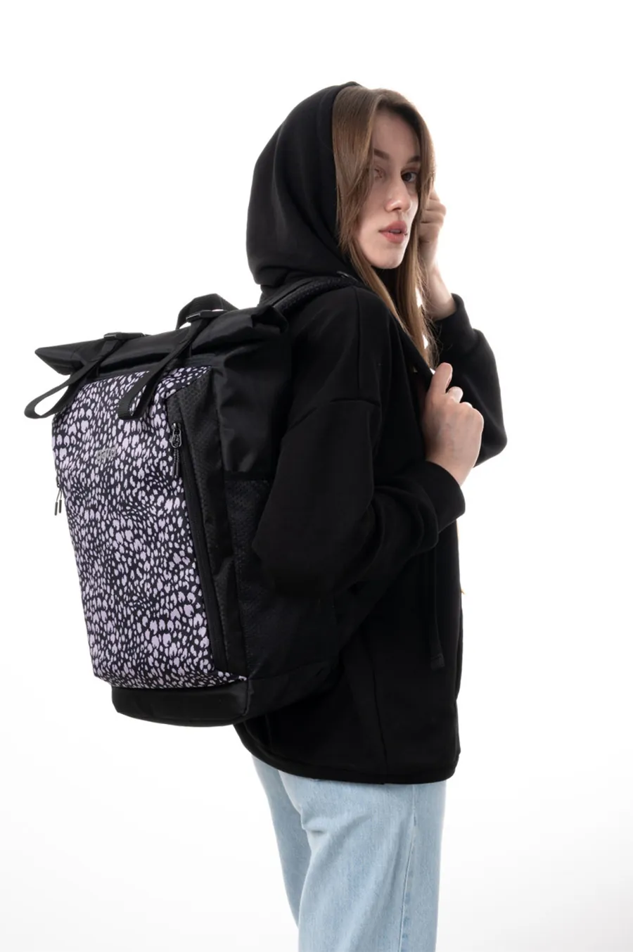 Gard Brooklyn Rolltop Backpack | lical leopard 2/24 black