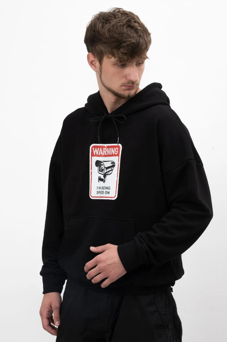 Худі GARD OVERSIZE | чорний  WARNING 3|24 Чорний