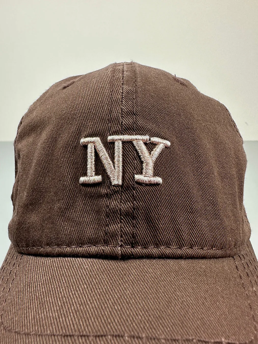Бейсболка Noname Золотий лого NY  Т.Коричневий