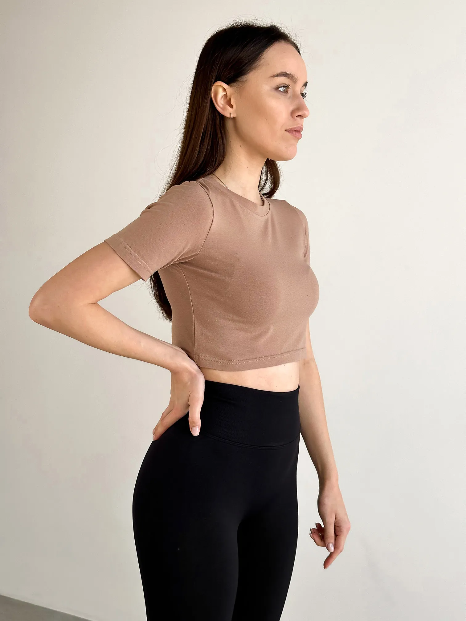 Top Garage Basic short sleeve mocha