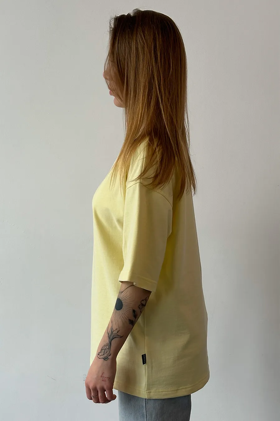 Garage T -shirt Oversiz with velor lemon effect