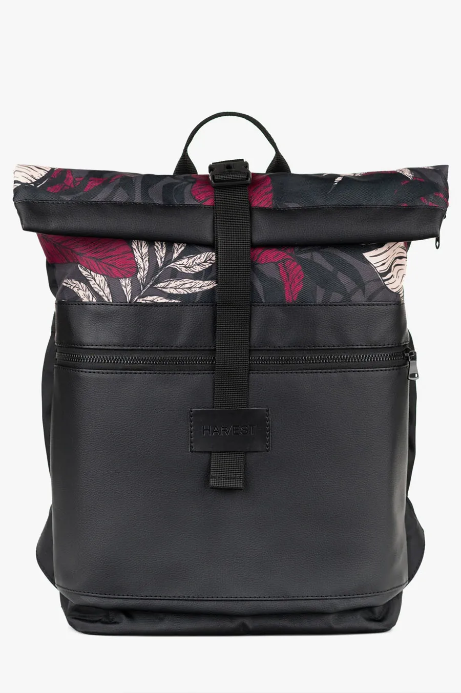 Harvest Roltop Backpack, Print Tropic Bordeaux