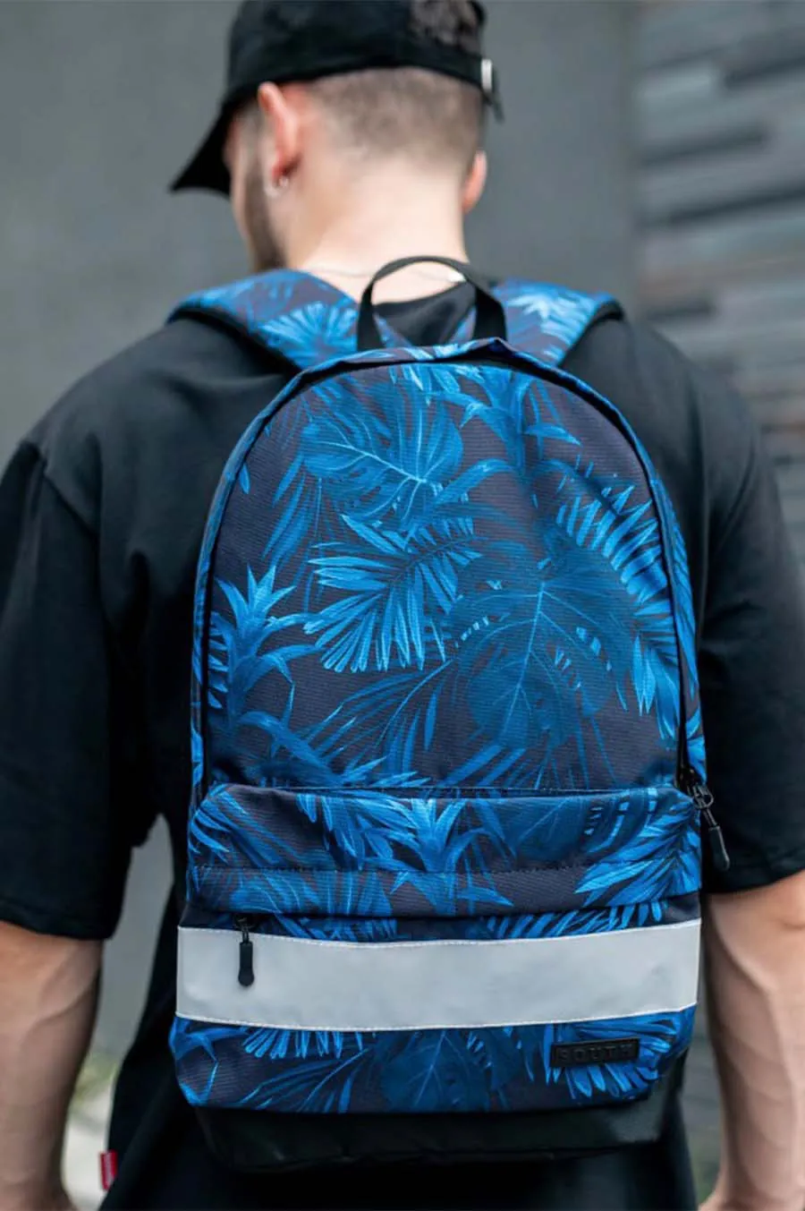 Backpack South Leaves Reflective Black