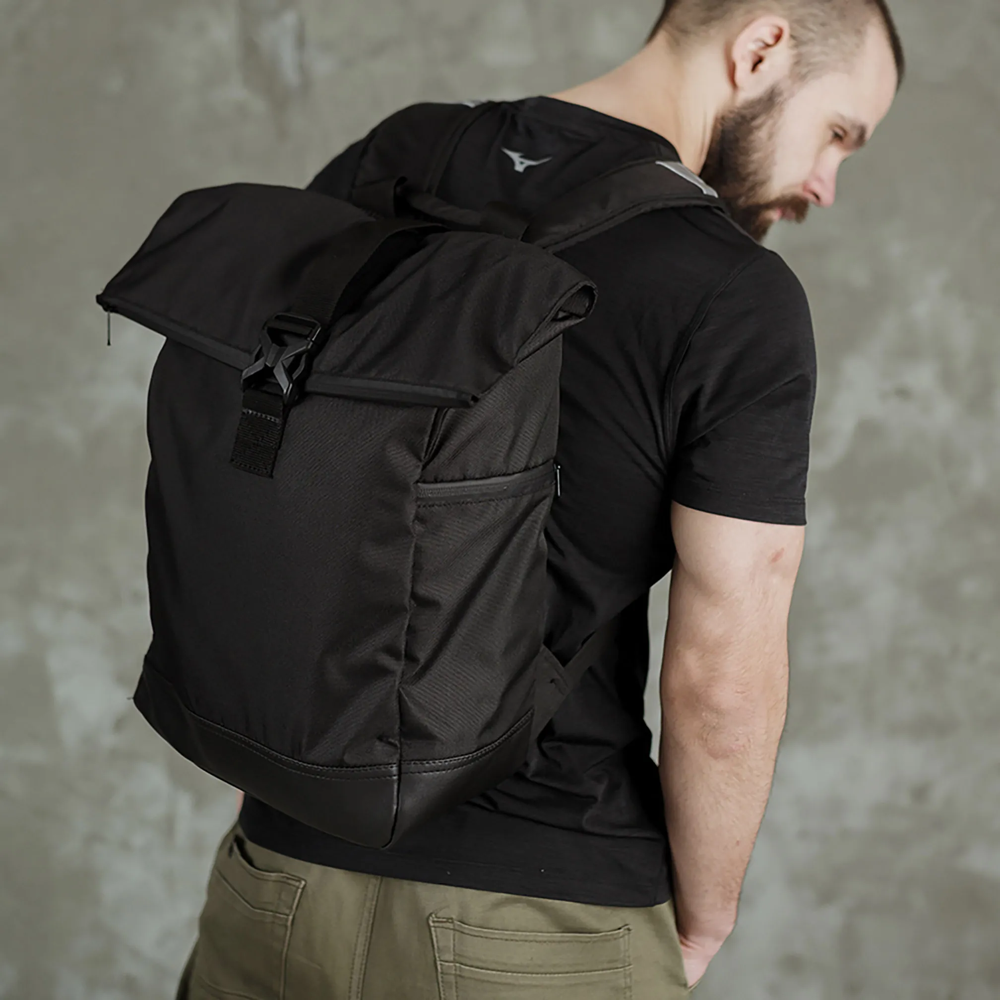 Backpack South Rolltop Classic Black Black