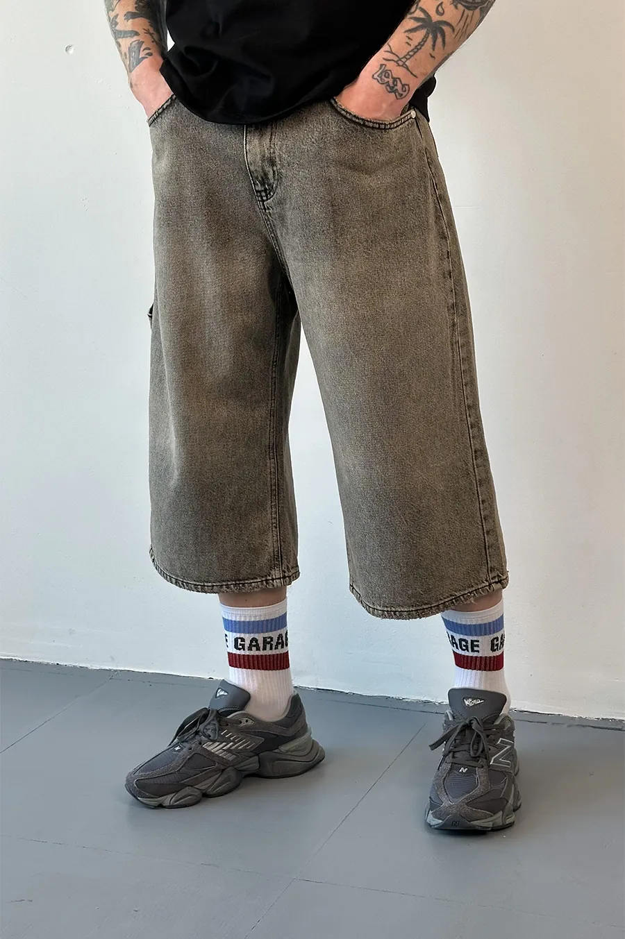 Шорти I 8 DENIM Super Baggy Сірий