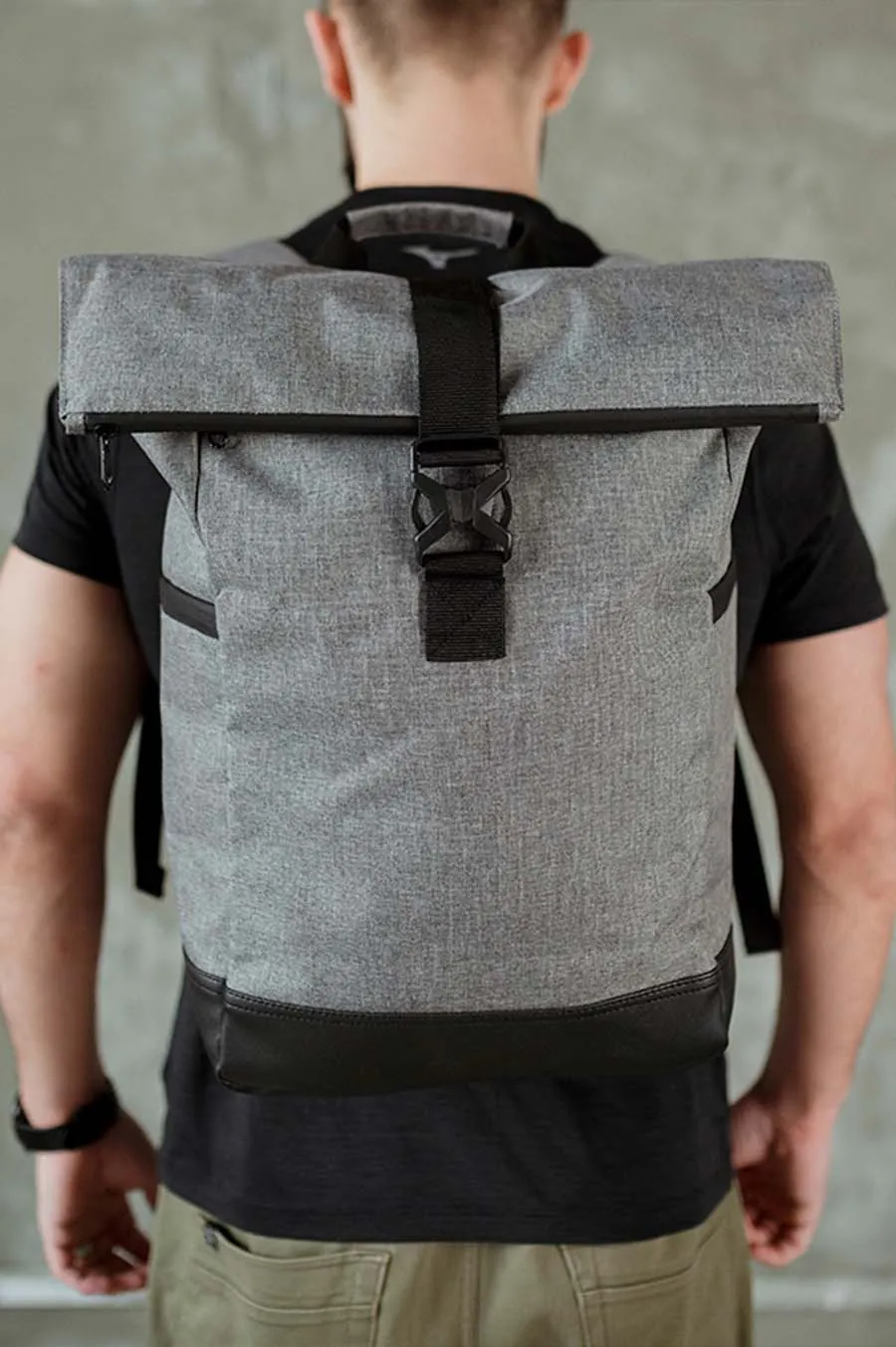 Backpack South Rolltop Classic Gray gray