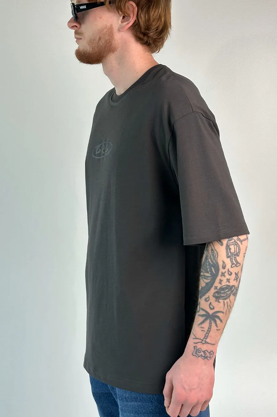 Garage T -shirt Oversiz with print GRG graphite