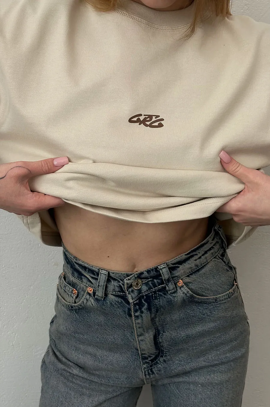 Garage T -shirt Oversiz with velor -effect Tash