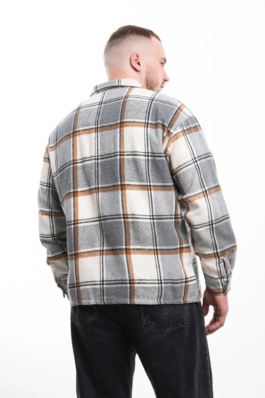 Gard jacket shirt | №9 gray-white cell 1/24 gray