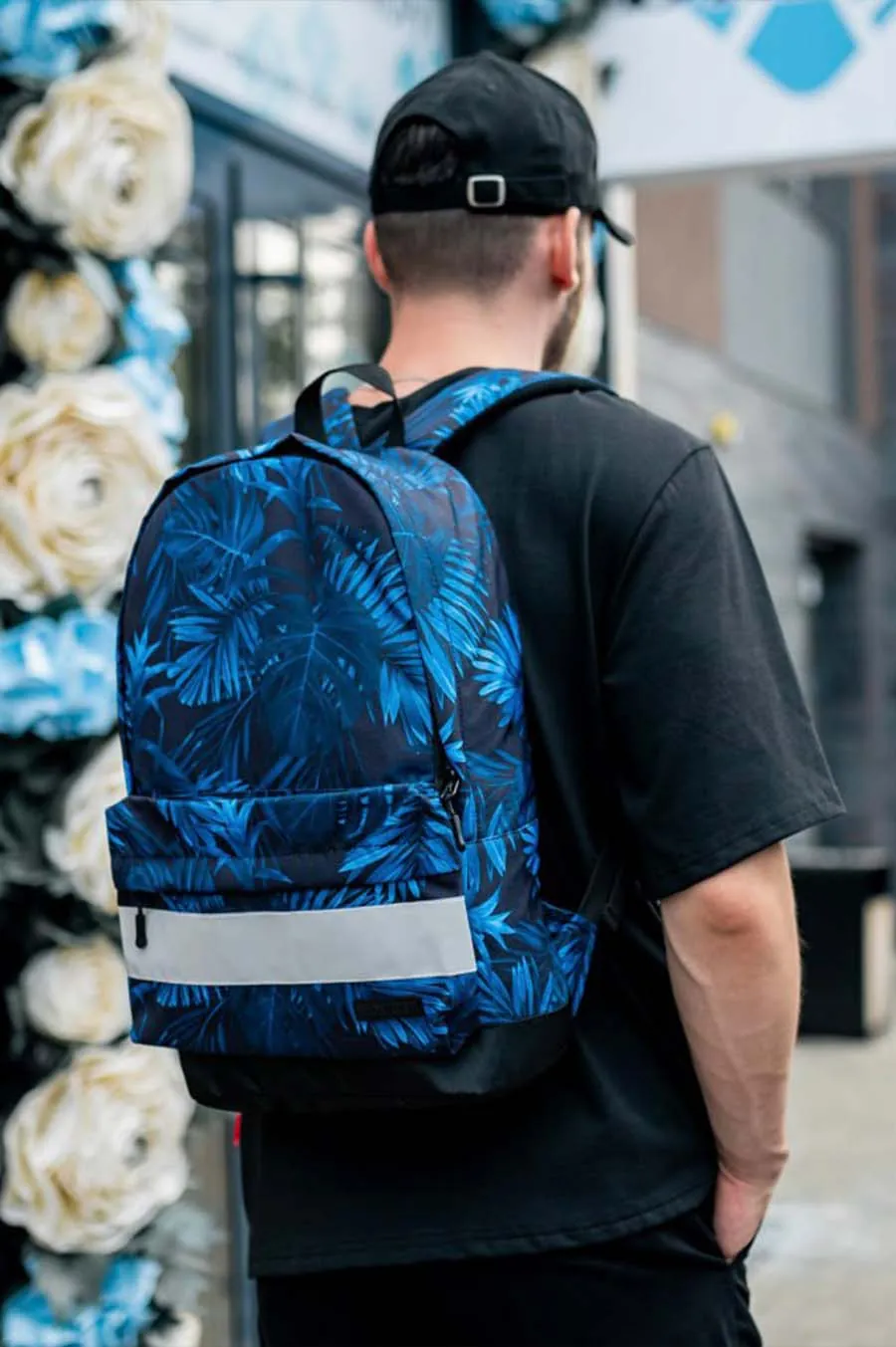 Backpack South Leaves Reflective Black