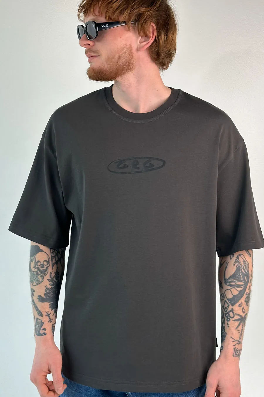 Garage T -shirt Oversiz with print GRG graphite