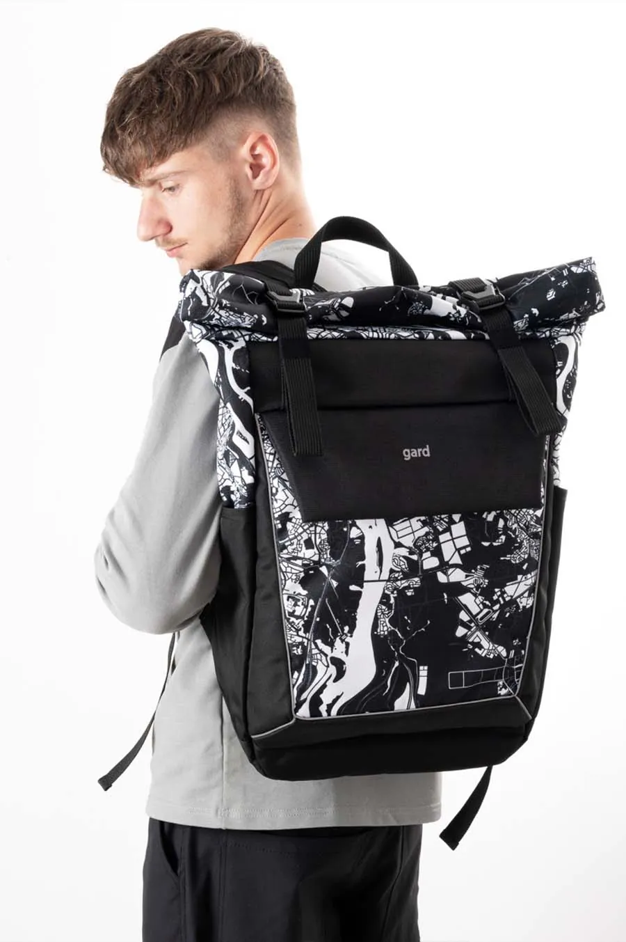 Gard Triangle Basis Backpack | Kyiv map 2/24 black