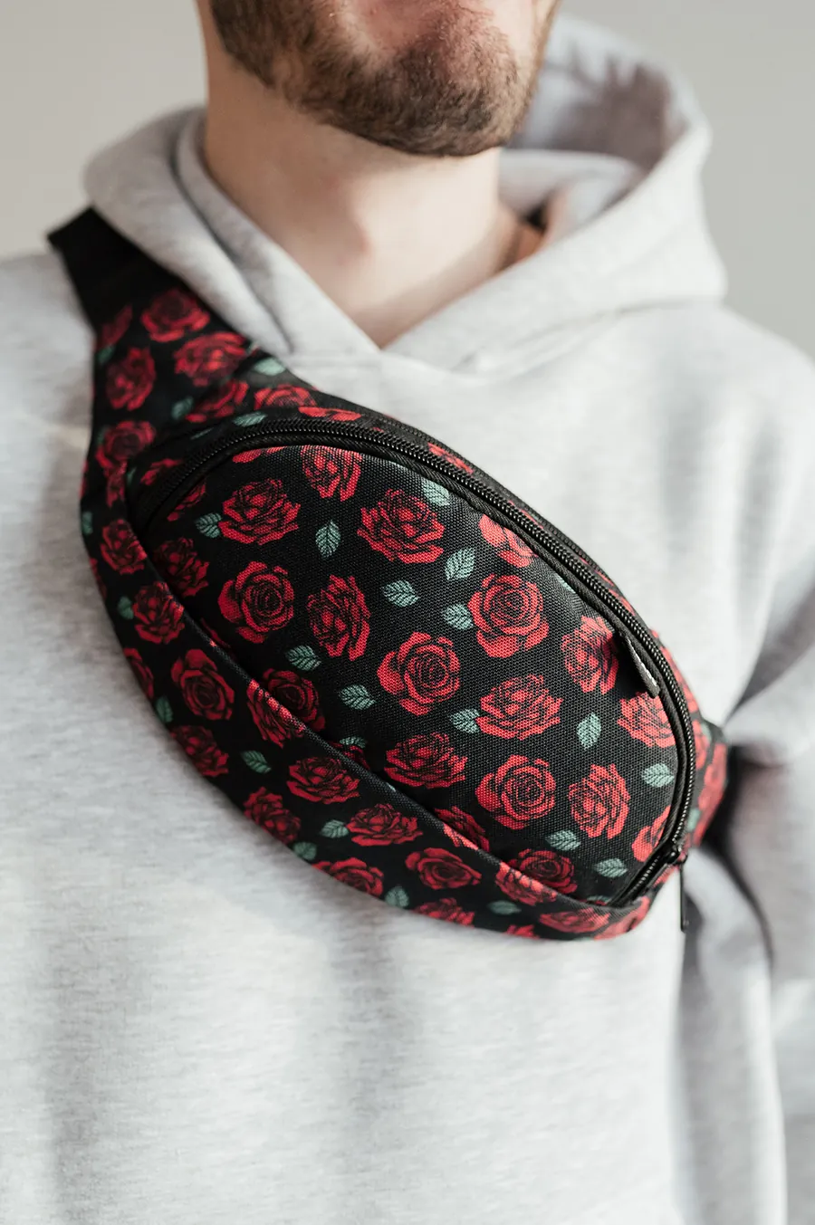 Belt bag GARAGE Roses Black