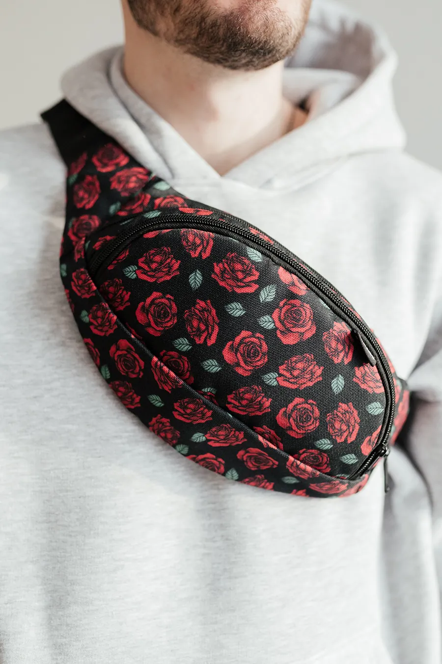 Belt bag GARAGE Roses Black