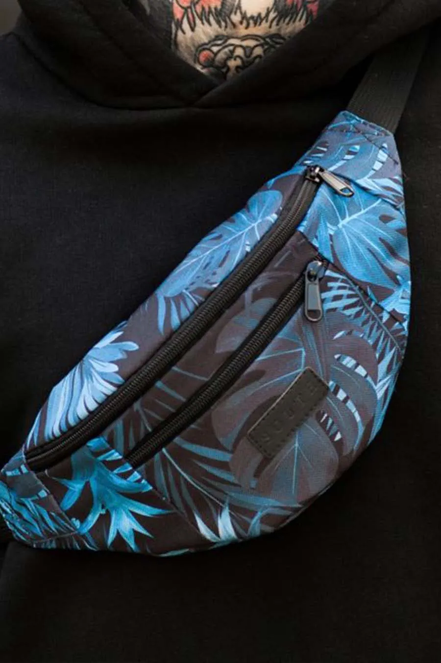 Belt bag SOUTH leaves Blue