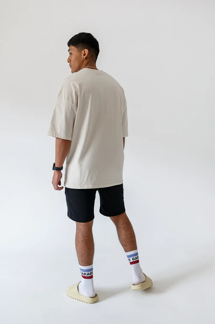 Shorts GARAGE Just sport G hemmed bottom Black