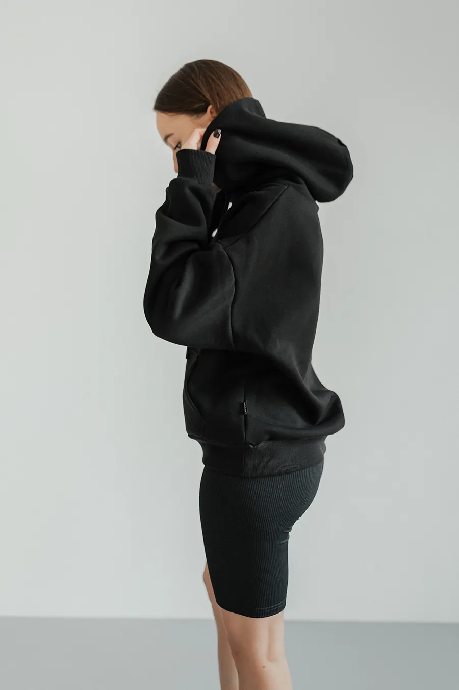 Худі GARAGE Basic OVERSIZE з начісом Чорний