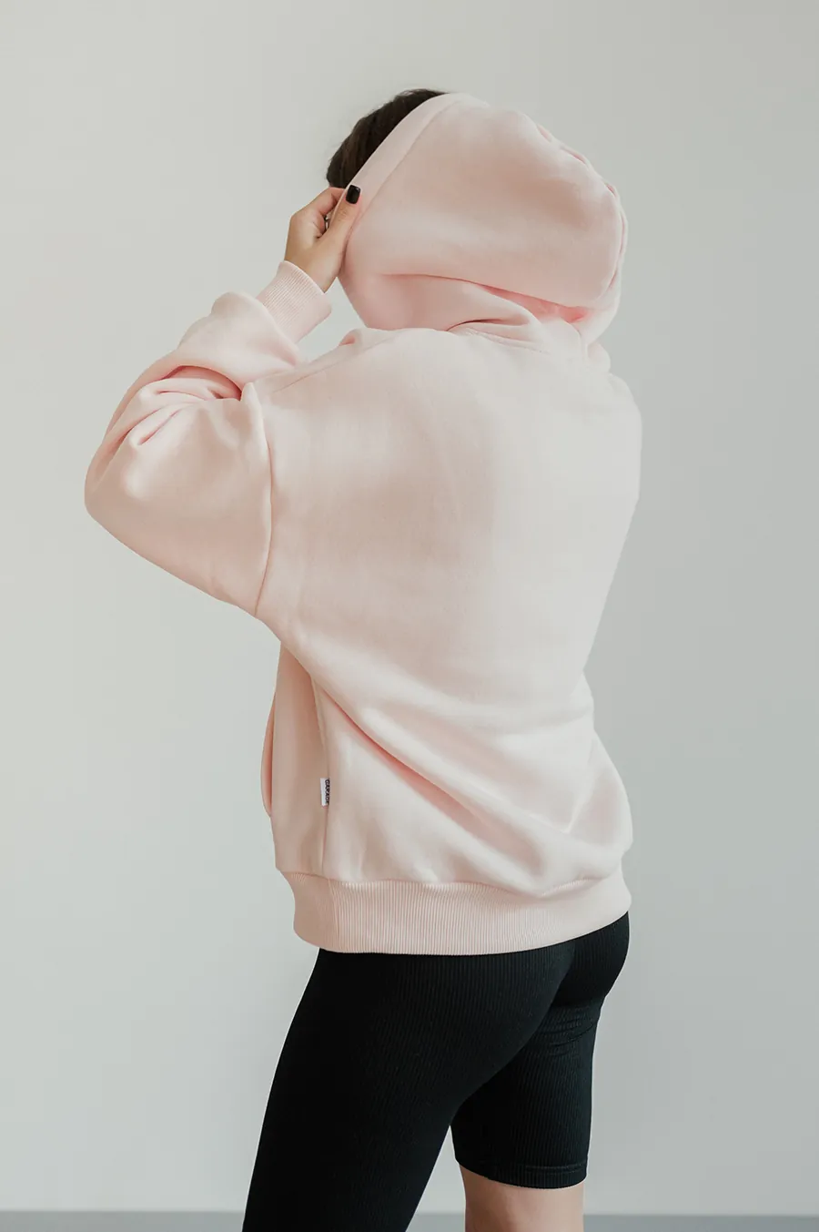 Hoodie GARAGE Basic OVERSIZE with fur Pink