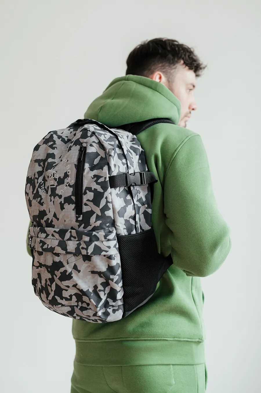 Backpack GARAGE L30 ref print white camo Green
