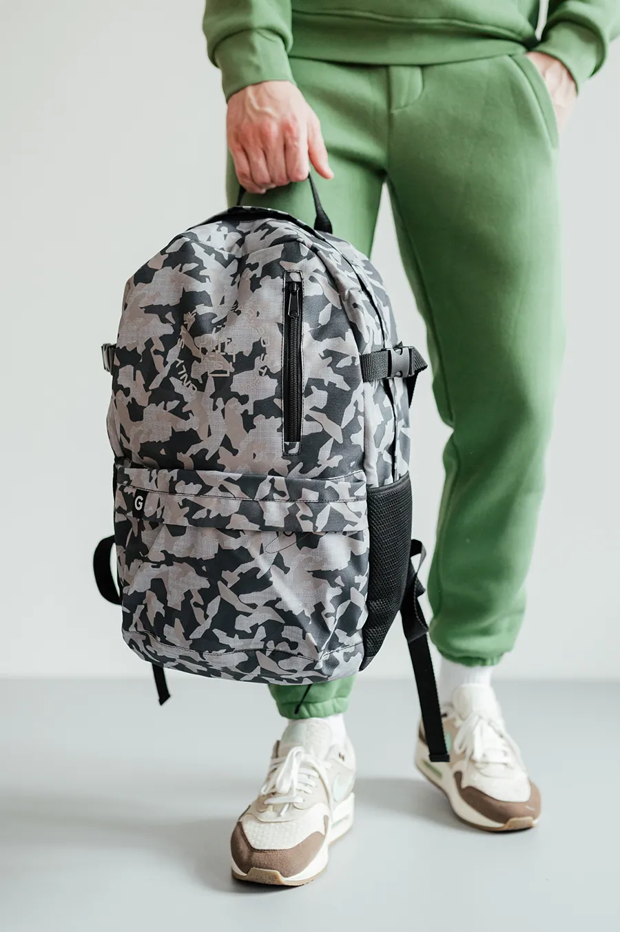 Backpack GARAGE L30 ref print white camo Green