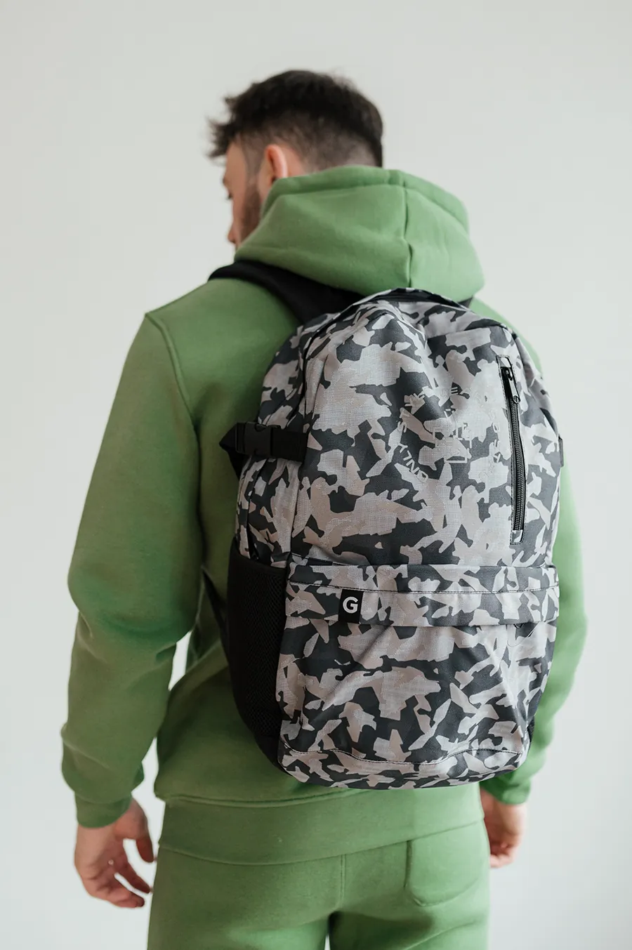 Backpack GARAGE L30 ref print white camo Green