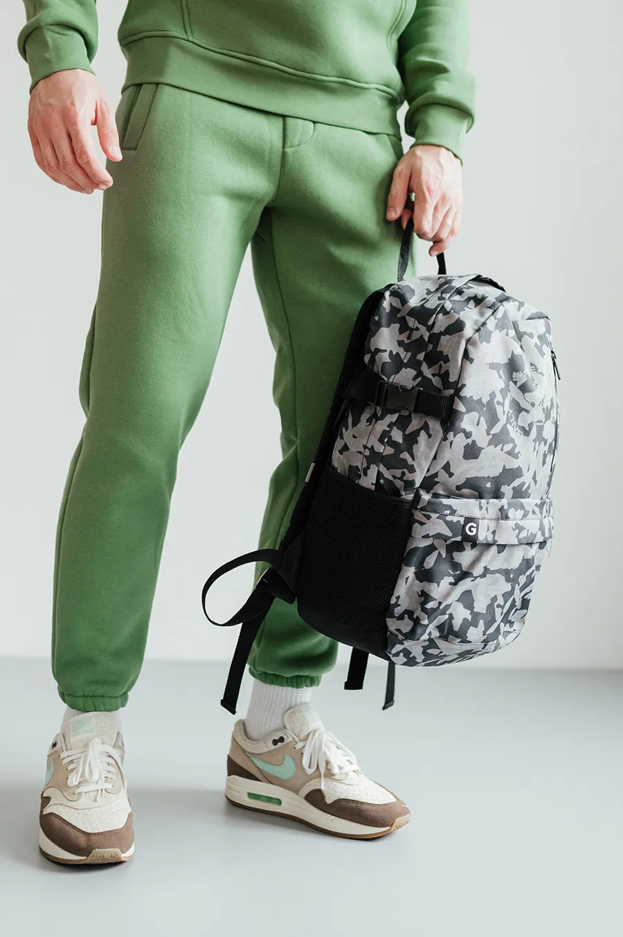 Backpack GARAGE L30 ref print white camo Green
