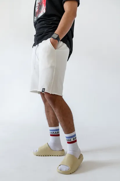 Шорти GARAGE обрізний низ  Cloud Dancer Молочний