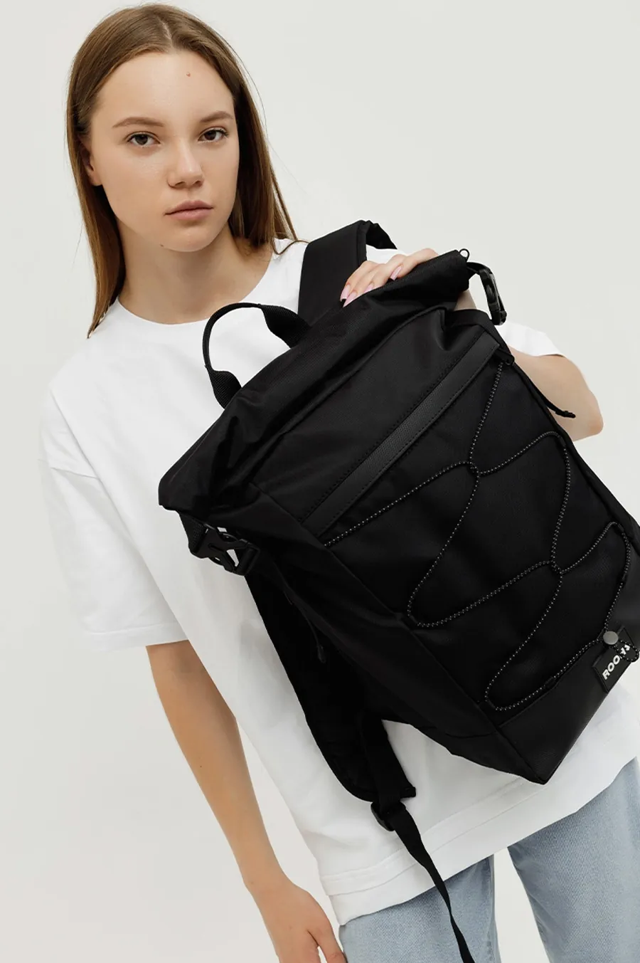 Backpack ROOH Double Roll Black