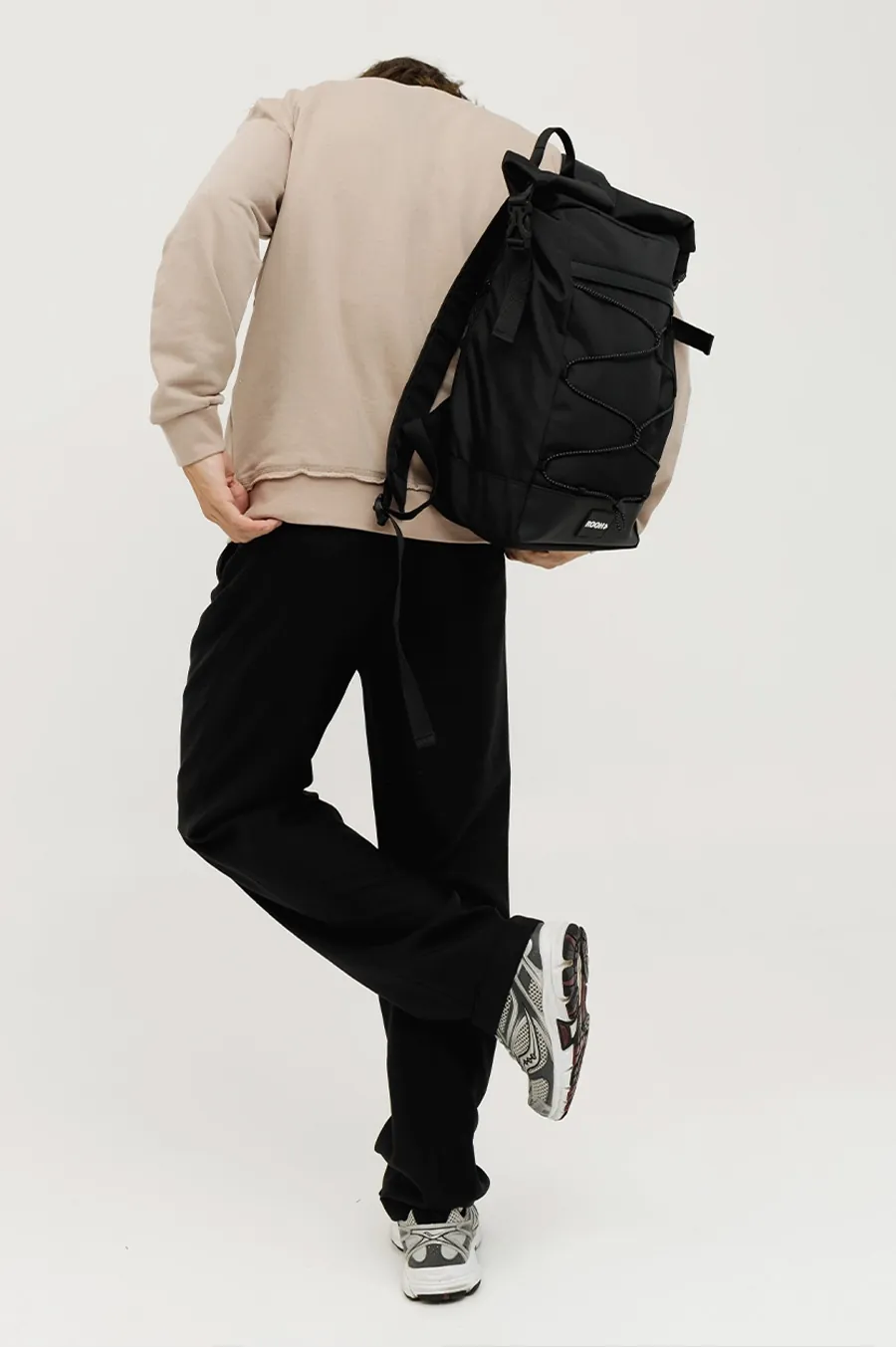 Backpack ROOH Double Roll Black