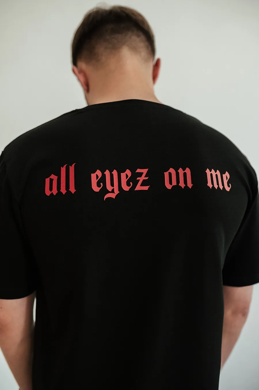 Футболка GARAGE all eyez on me принт спина, око перед Чорний