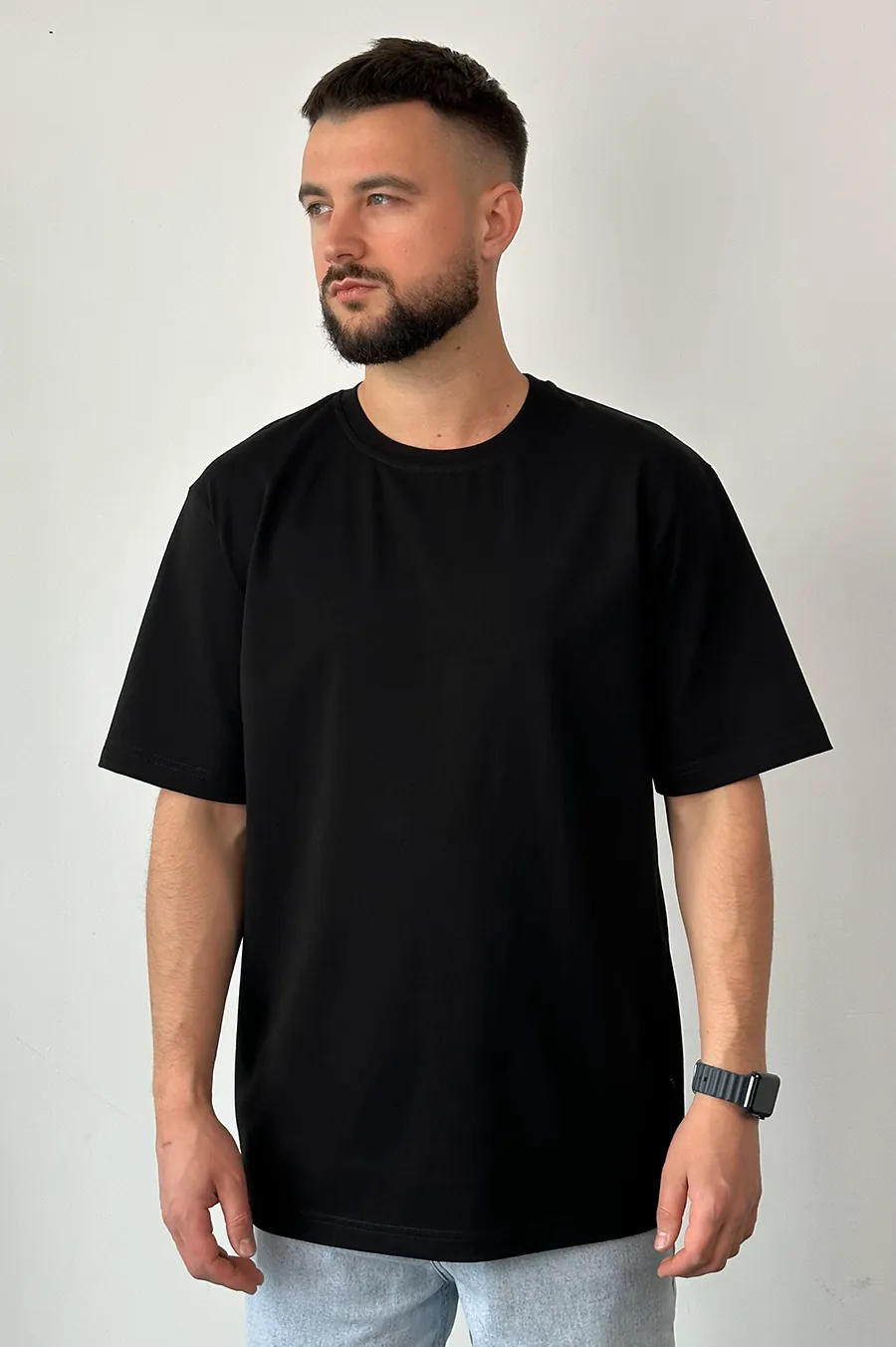 Garage Basic Oversize T -shirt from dense cotton black