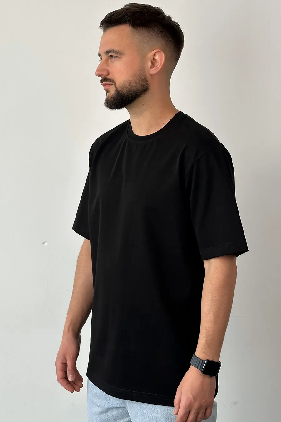 Garage Basic Oversize T -shirt from dense cotton black