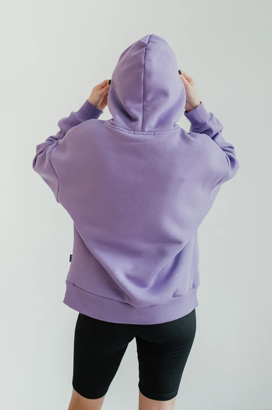 Hoodie GARAGE Basic OVERSIZE with fur Purple