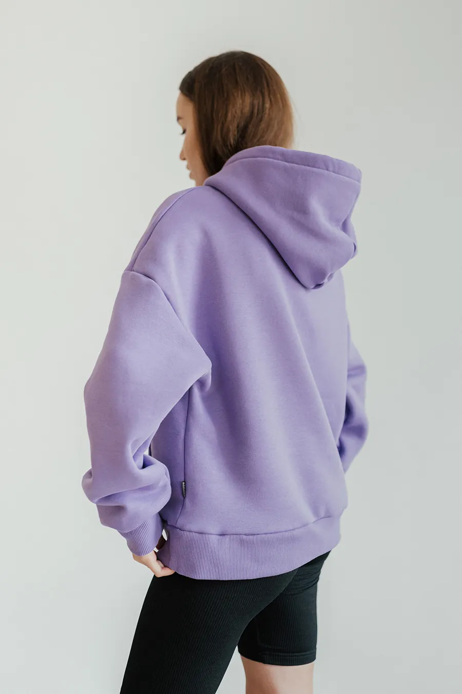 Hoodie GARAGE Basic OVERSIZE with fur Purple