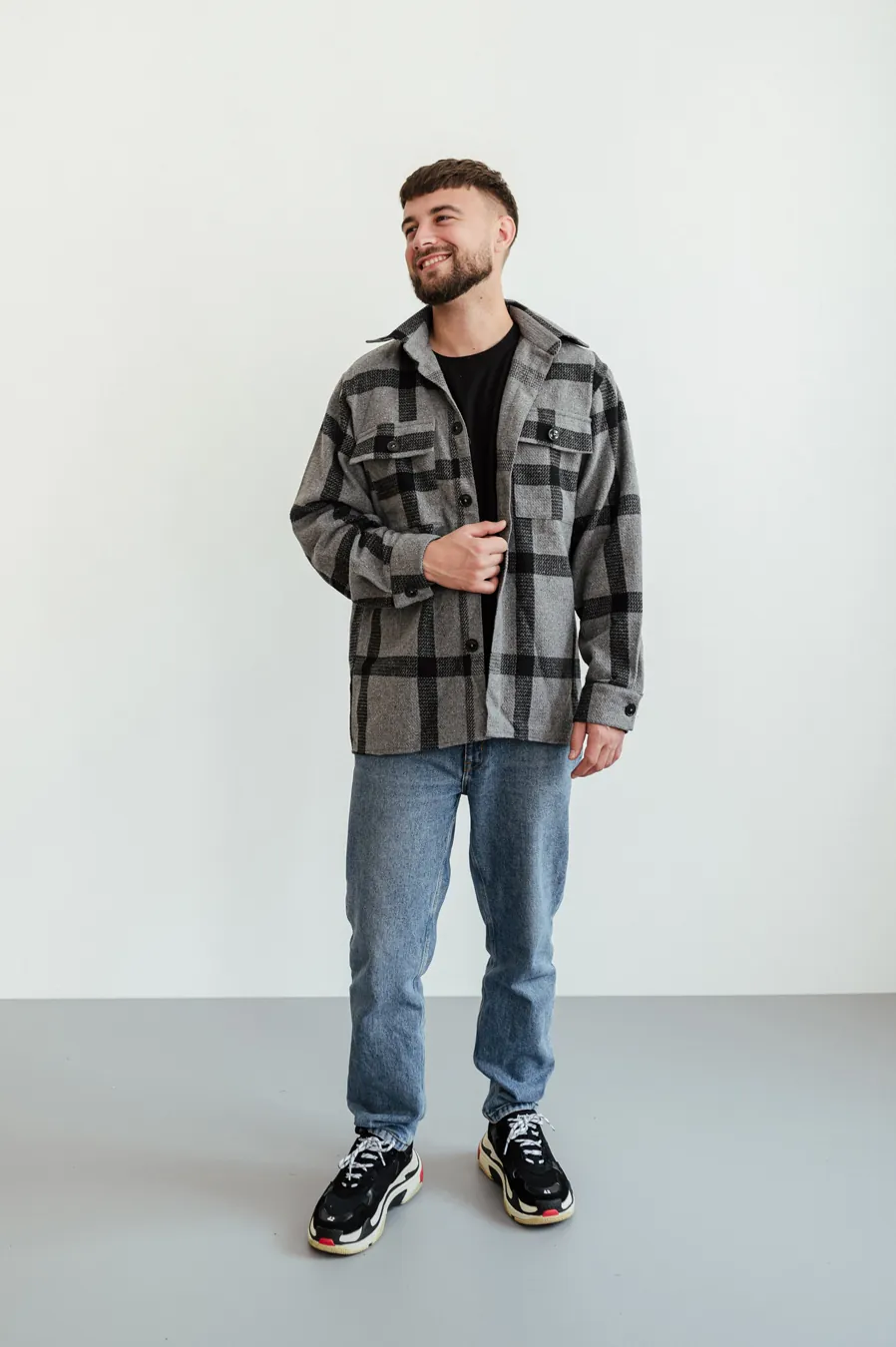 Shirt GARAGE Oversize cell T. Gray