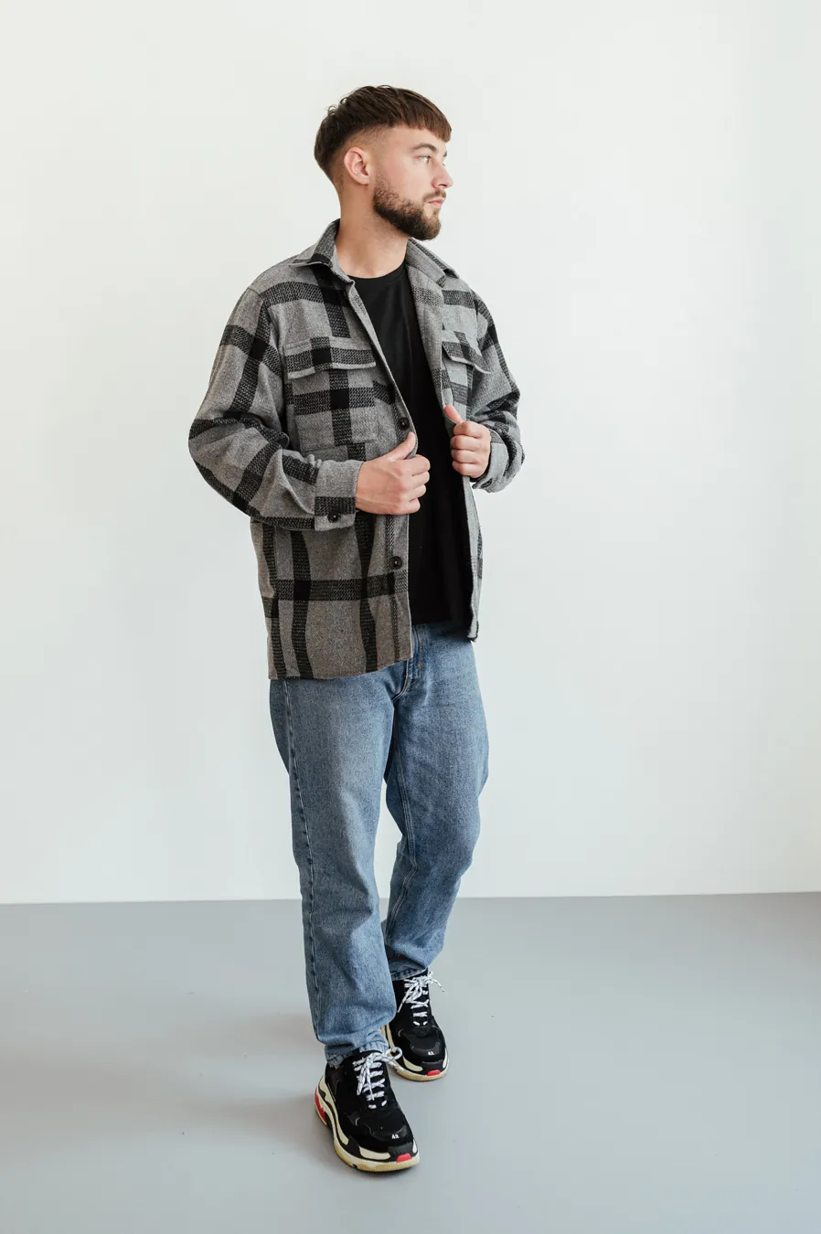 Shirt GARAGE Oversize cell T. Gray