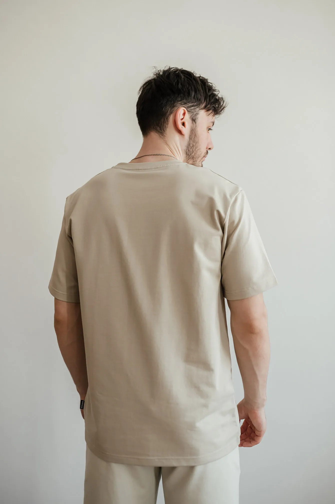 T-shirt GARAGE 2 thread oversize long Khaki beige
