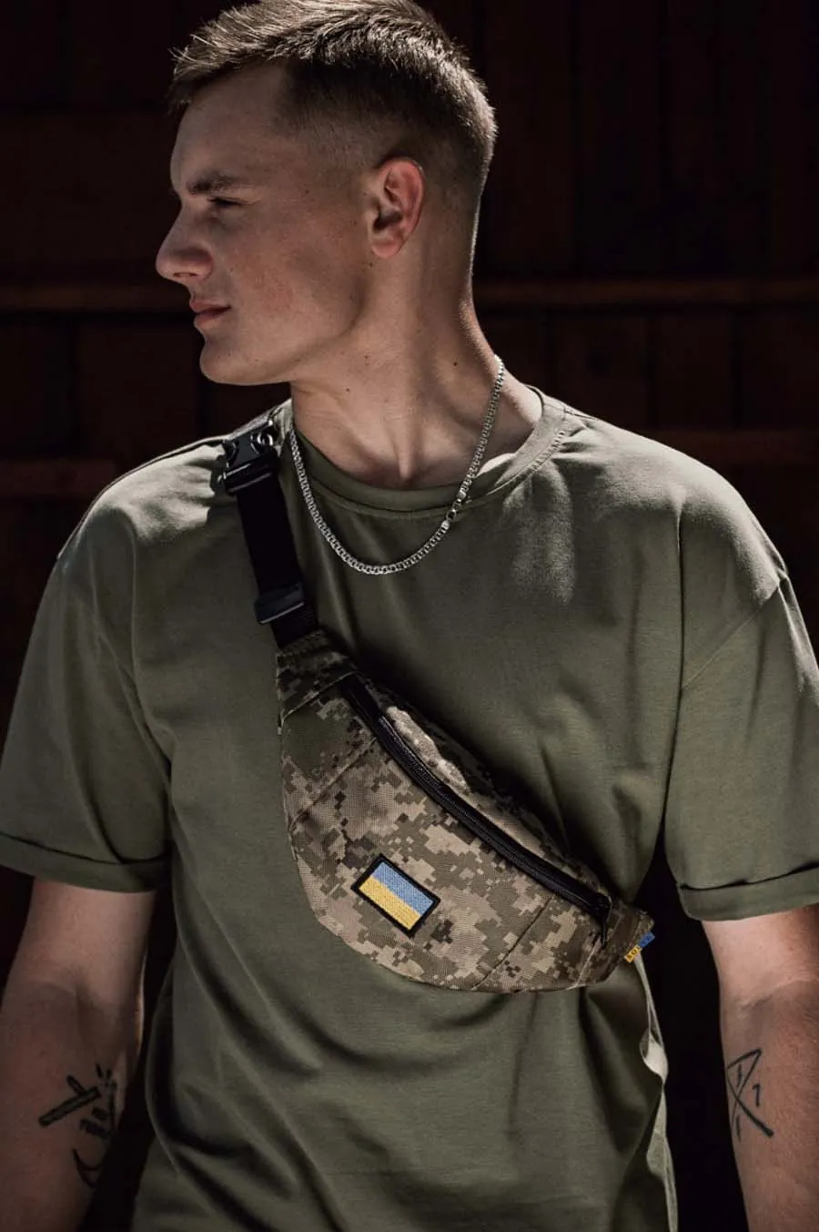 Belt bag SOUTH Ukraine Pixel Black