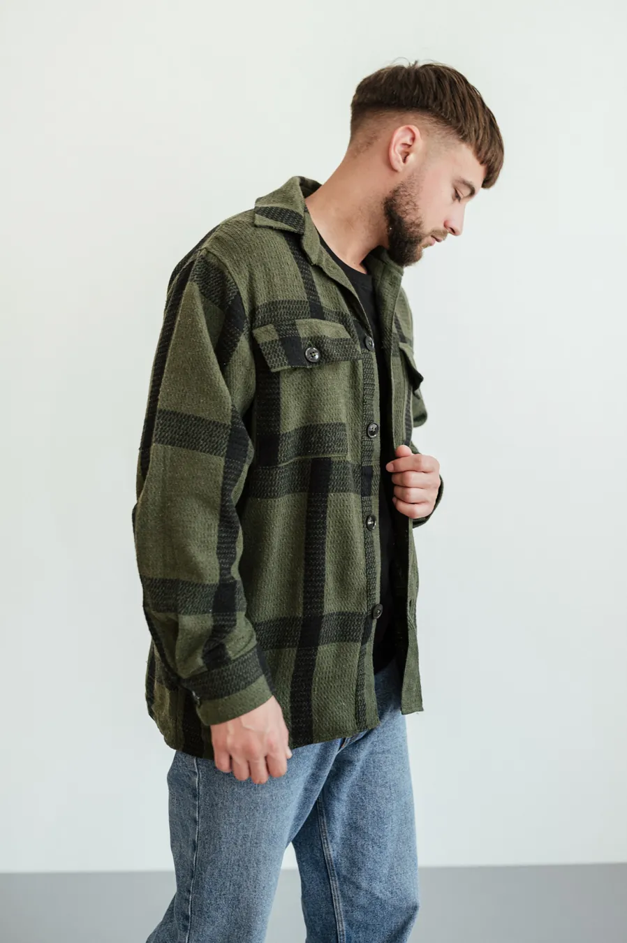 Shirt GARAGE Oversize check Green