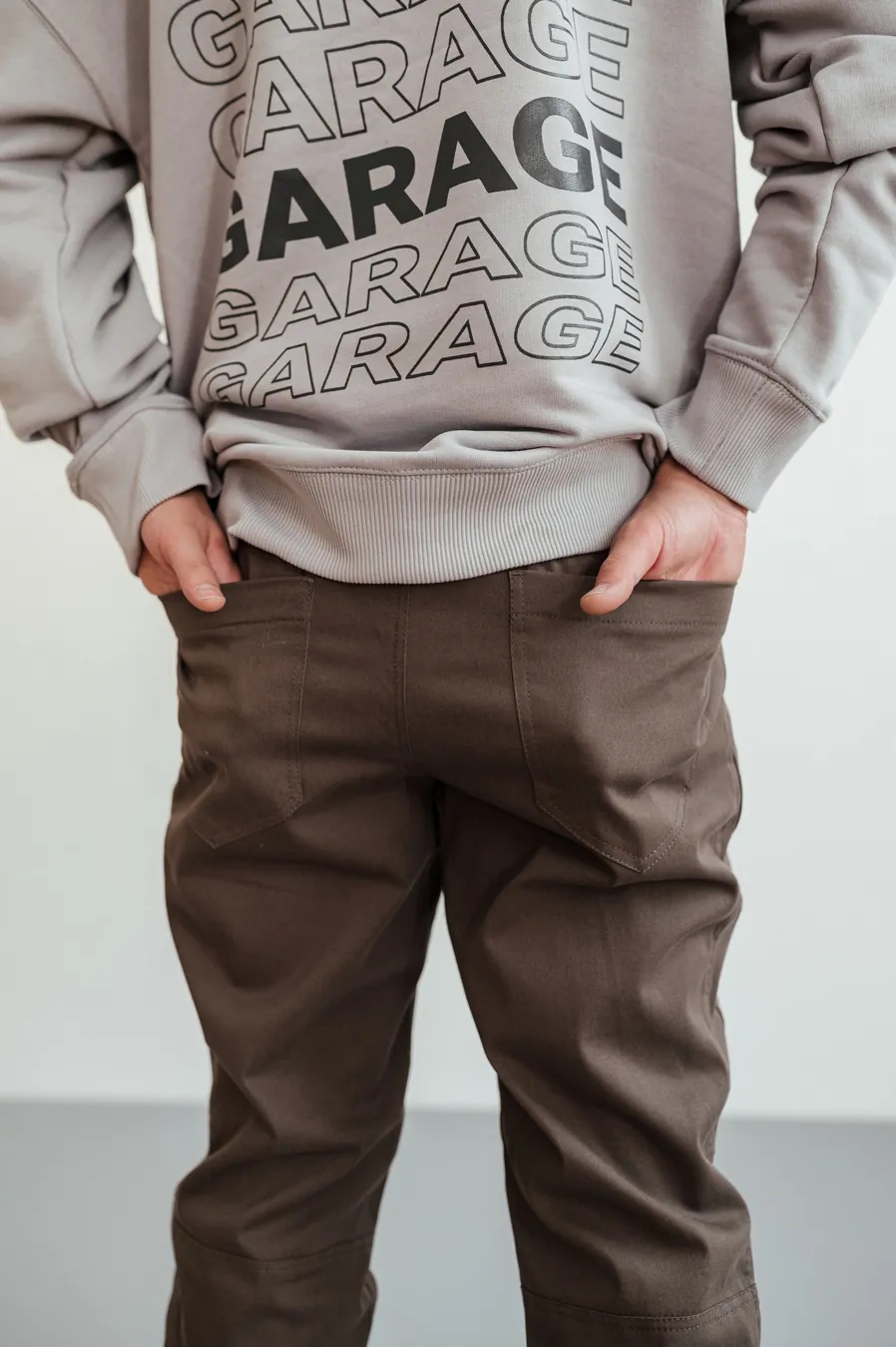 Pants GARAGE Joggers Point thin Green