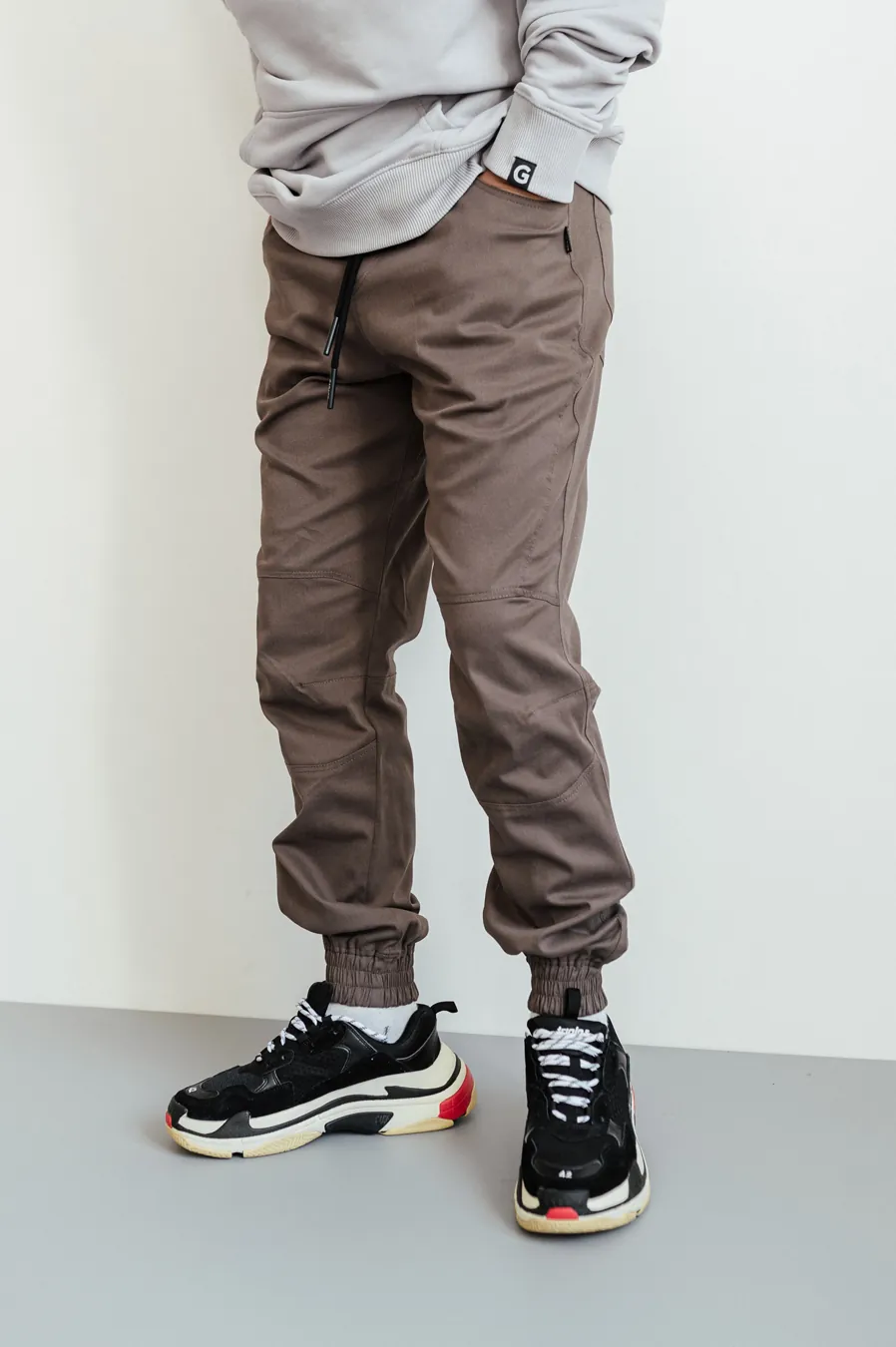 Pants GARAGE Joggers Point thin Green