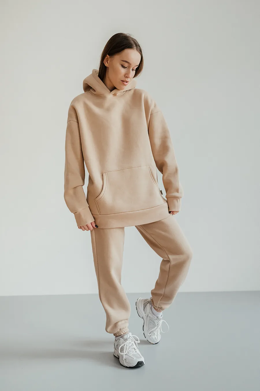 Худі GARAGE Oversize 2k20 Winter укорочений рукав Т.Бежевий