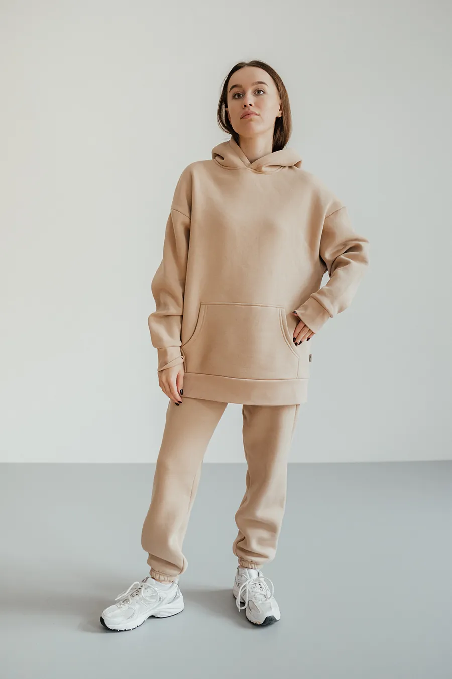 Худі GARAGE Oversize 2k20 Winter укорочений рукав Т.Бежевий