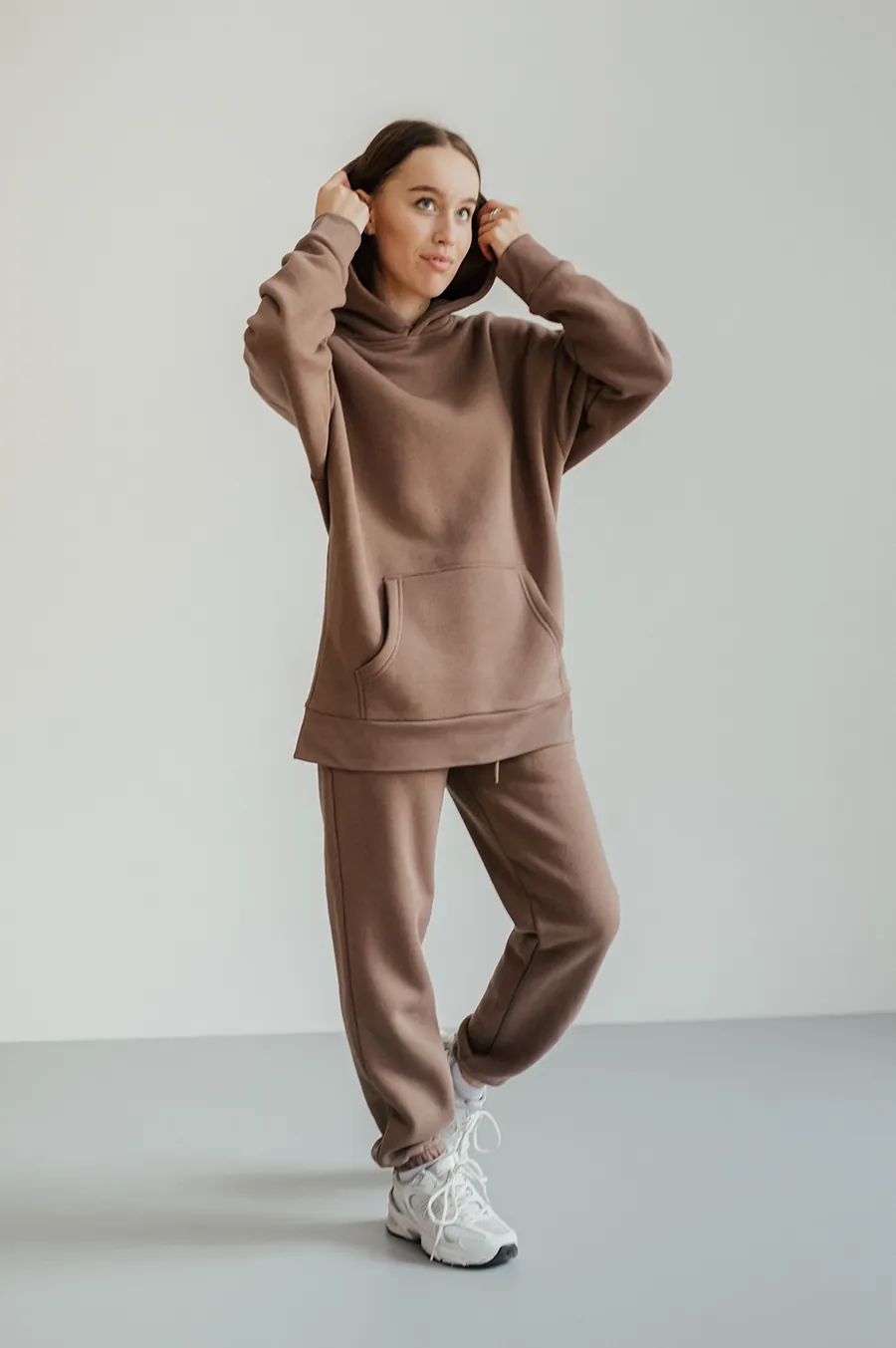 Худі GARAGE Oversize 2k20 Winter укорочений рукав Коричневий
