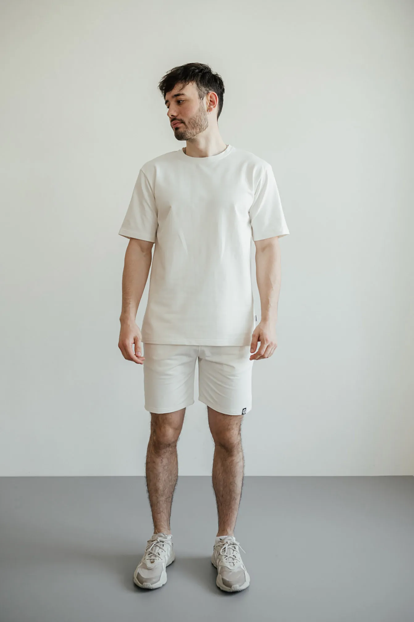 T-shirt GARAGE 2 thread oversize long Milky